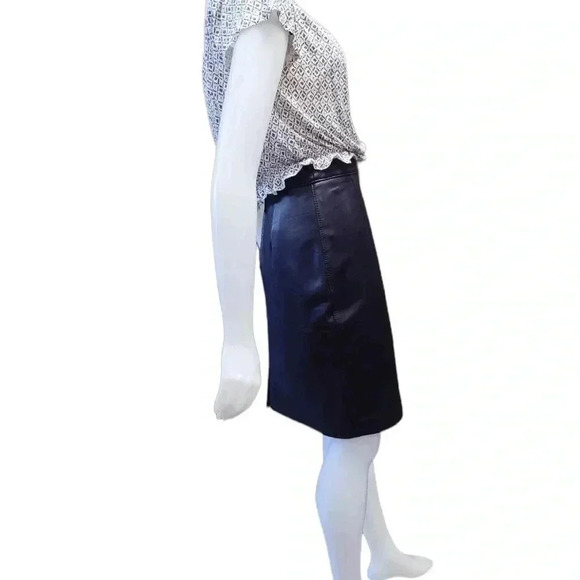 the olde Hide House Vintage 100% Leather  Eggplant Mini Skirt Size 10 - Picture 2 of 10